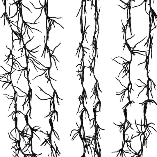 34" Black Hanging Leaves Stem by Ashland®